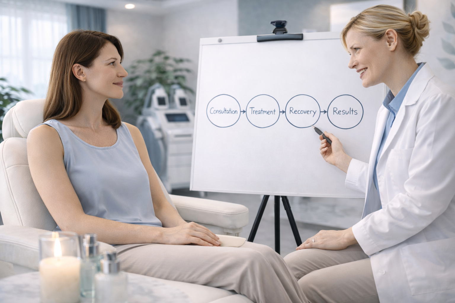 A person walking through a clear and well-defined path, symbolizing the straightforward and supportive process of treatment at Lipo 360.